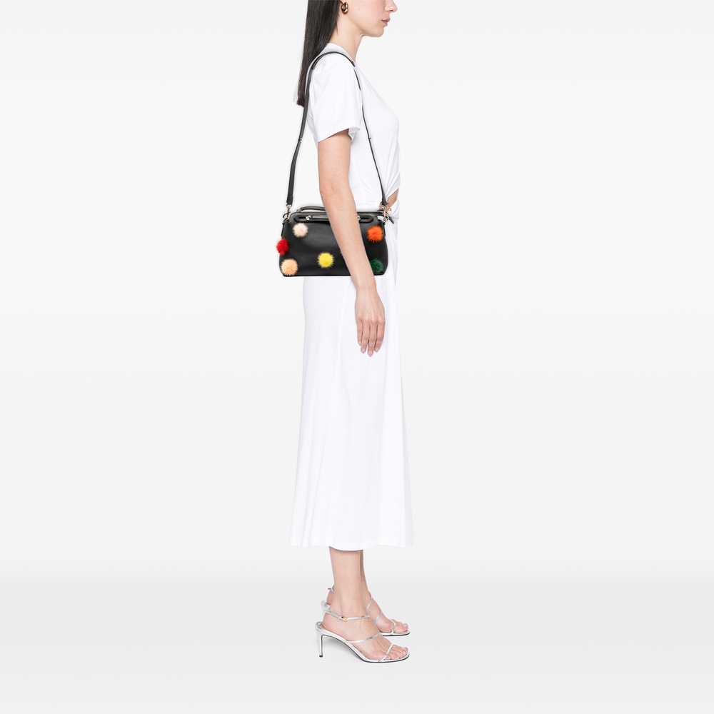 Pre-Loved Fendi Medium Leather Pompom By The Way Satchel - Picture 7 of 8